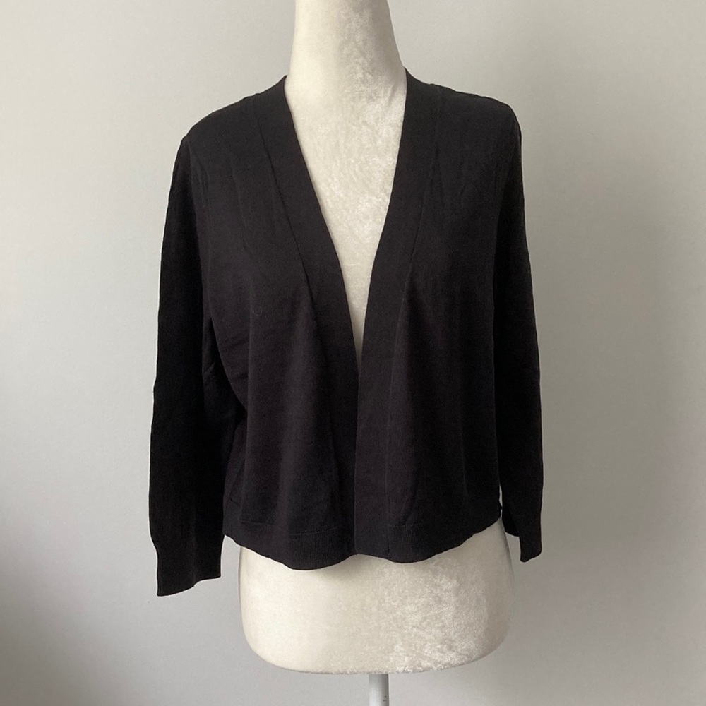 Talbots Cropped 3/4 Sleeve Cardigan
